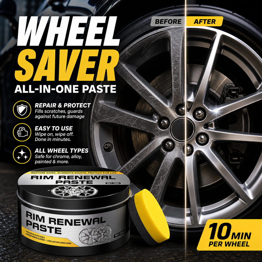 🚗✨ All-in-One Wheel Restoration Paste – Scratch Removal, Molecular Bonding, Safe for All Alloys 💎