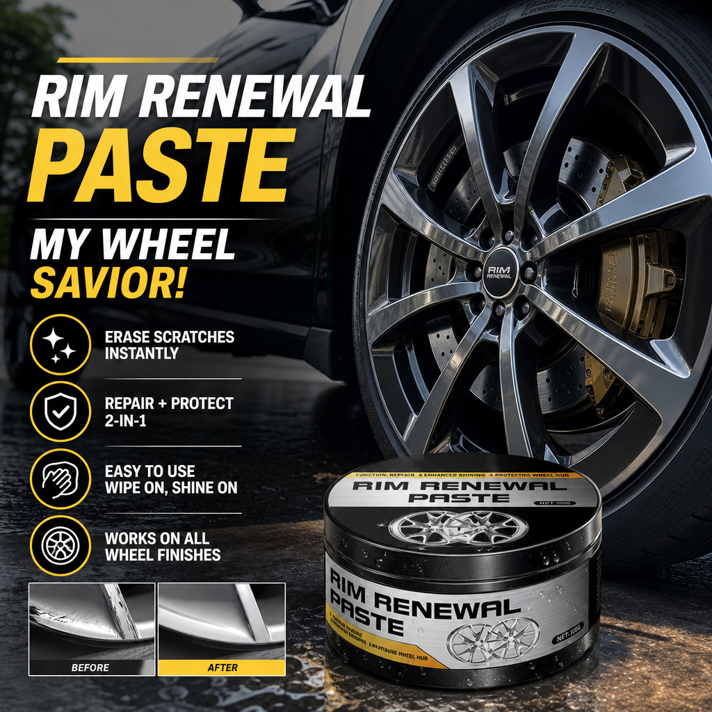 🚗✨ All-in-One Wheel Restoration Paste – Scratch Removal, Molecular Bonding, Safe for All Alloys 💎