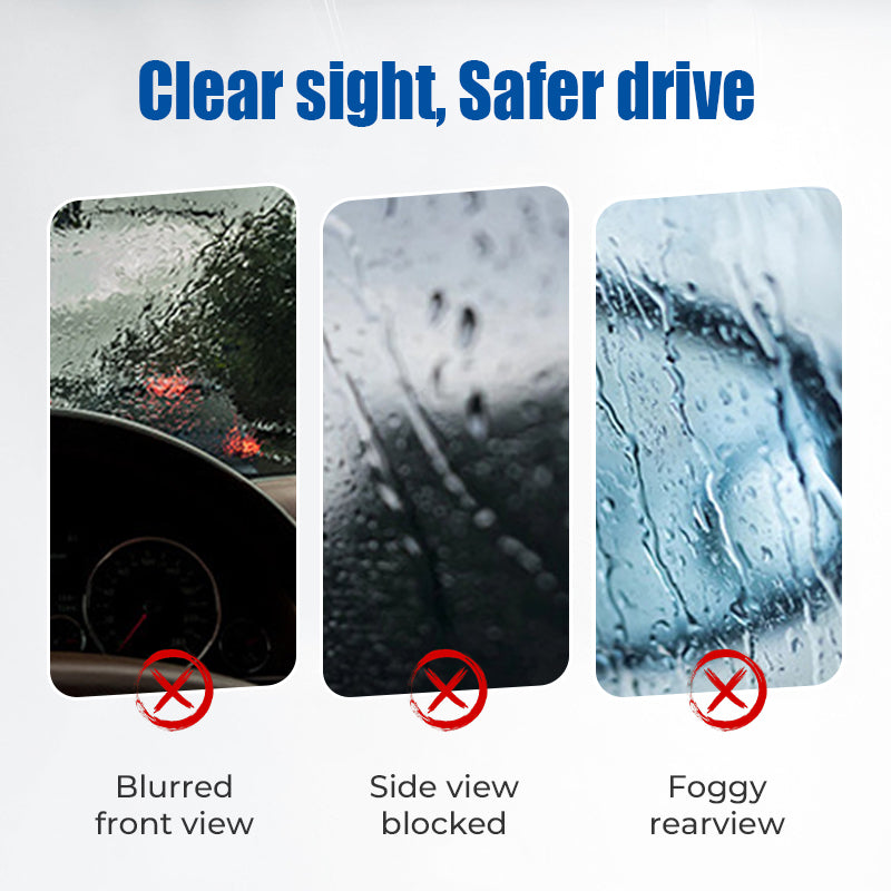 🚗 Auto Glas Regenabweiser & Anti-Beschlag Set - Erzeugt unsichtbare Schutzschicht für verbesserte Sicht bei allen Wetterbedingungen 🌧️🔮