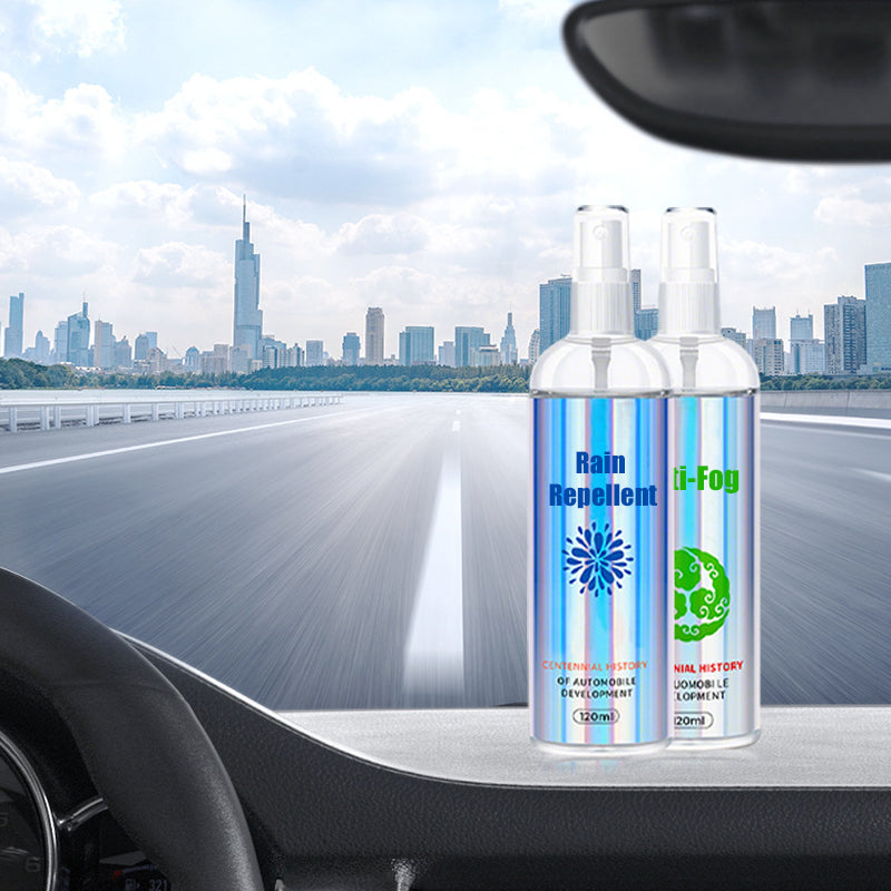 🚗 Auto Glas Regenabweiser & Anti-Beschlag Set - Erzeugt unsichtbare Schutzschicht für verbesserte Sicht bei allen Wetterbedingungen 🌧️🔮